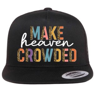 Make Heaven Crowded Leopard Print Pattern Flat Bill Trucker Hat