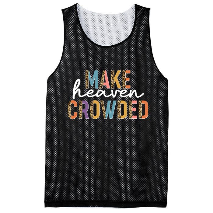 Make Heaven Crowded Leopard Print Pattern Mesh Reversible Basketball Jersey Tank