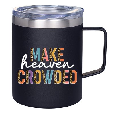 Make Heaven Crowded Leopard Print Pattern 12oz Stainless Steel Coffee Mug