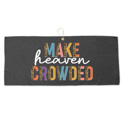 Make Heaven Crowded Leopard Print Pattern Large Microfiber Waffle Golf Towel