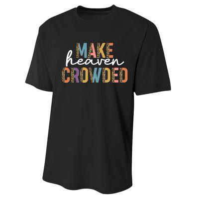 Make Heaven Crowded Leopard Print Pattern Performance Sprint T-Shirt