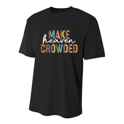 Make Heaven Crowded Leopard Print Pattern Youth Performance Sprint T-Shirt