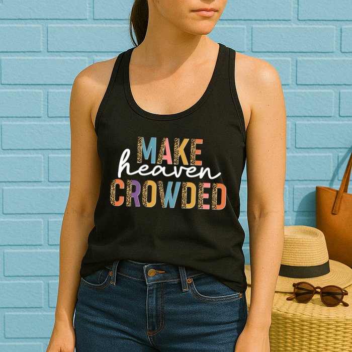 Make Heaven Crowded Leopard Print Pattern Womens Tank Top