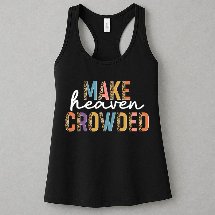 Make Heaven Crowded Leopard Print Pattern Womens Tank Top