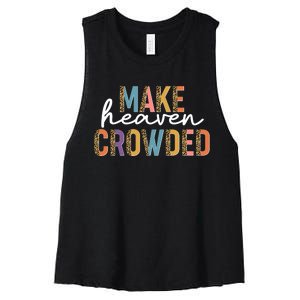 Make Heaven Crowded Leopard Print Pattern Women's Racerback Cropped Tank