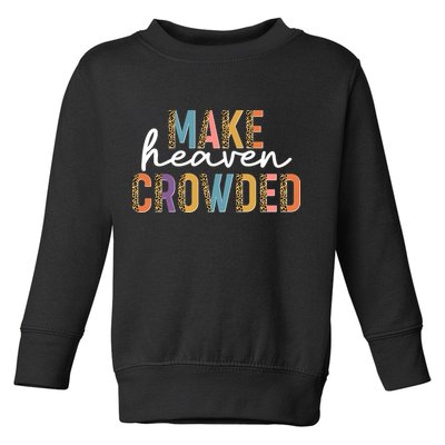 Make Heaven Crowded Leopard Print Pattern Toddler Sweatshirt