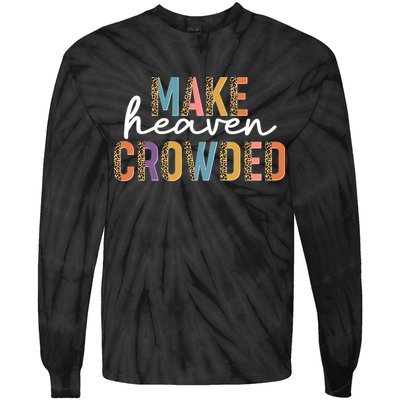 Make Heaven Crowded Leopard Print Pattern Tie-Dye Long Sleeve Shirt