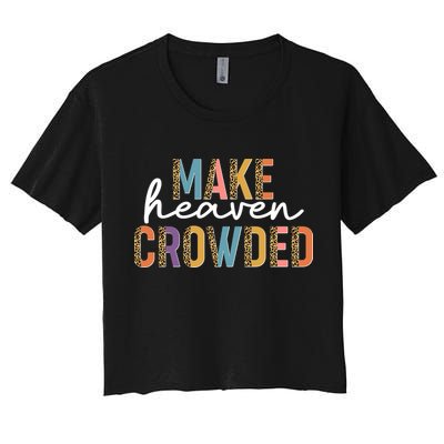 Make Heaven Crowded Leopard Print Pattern Crop Top