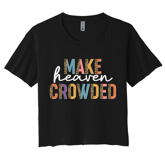 Make Heaven Crowded Leopard Print Pattern Crop Top