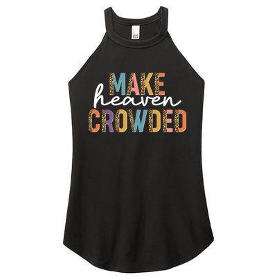Make Heaven Crowded Leopard Print Pattern Women's Perfect Tri Rocker Tank