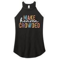 Make Heaven Crowded Leopard Print Pattern Women's Perfect Tri Rocker Tank