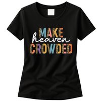 Make Heaven Crowded Leopard Print Pattern Womens T-Shirt