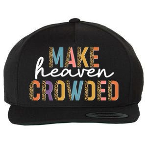 Make Heaven Crowded Leopard Print Pattern Wool Snapback Cap