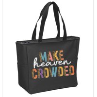 Make Heaven Crowded Leopard Print Pattern Zip Tote Bag