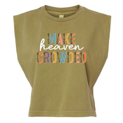 Make Heaven Crowded Leopard Print Pattern Garment-Dyed Women's Muscle Tee
