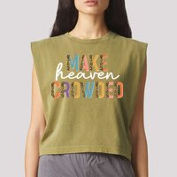 Make Heaven Crowded Leopard Print Pattern Garment-Dyed Women's Muscle Tee