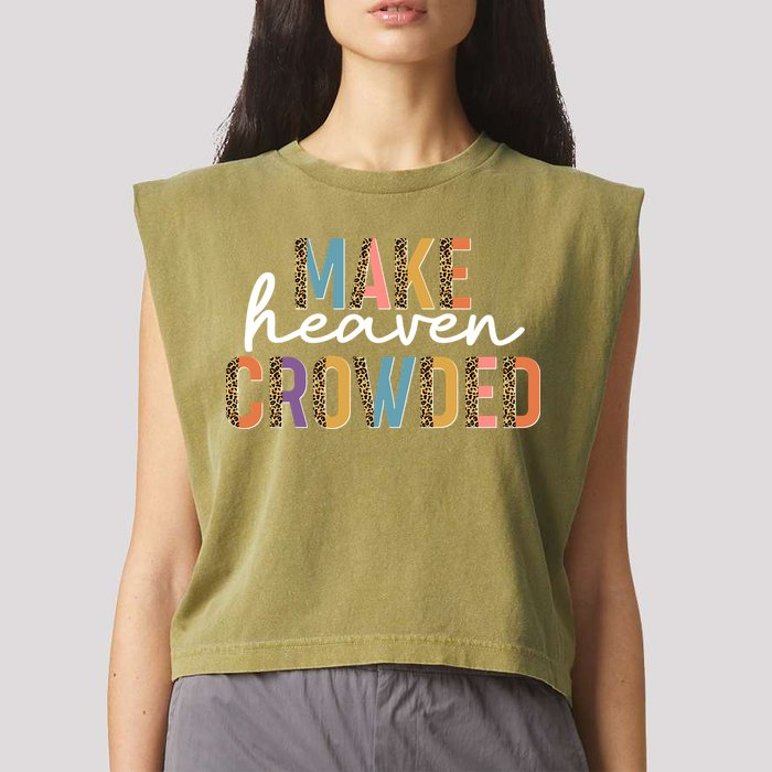 Make Heaven Crowded Leopard Print Pattern Garment-Dyed Women's Muscle Tee