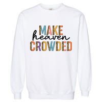 Make Heaven Crowded Leopard Print Pattern Garment-Dyed Sweatshirt