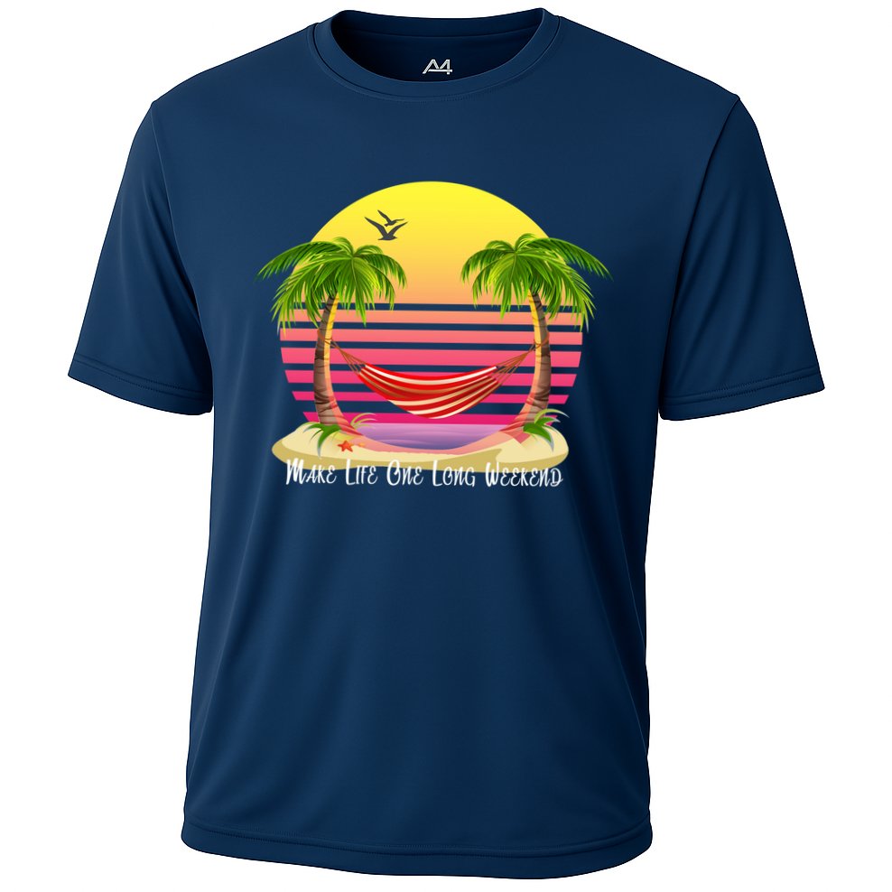 Make Life One Long Weekend Cooling Performance Crew T-Shirt