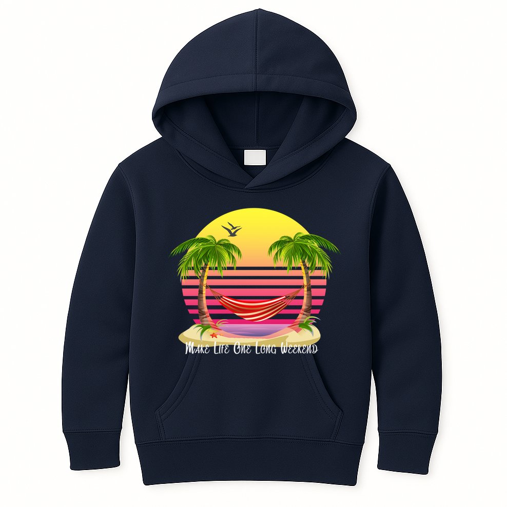 Make Life One Long Weekend Kids Hoodie