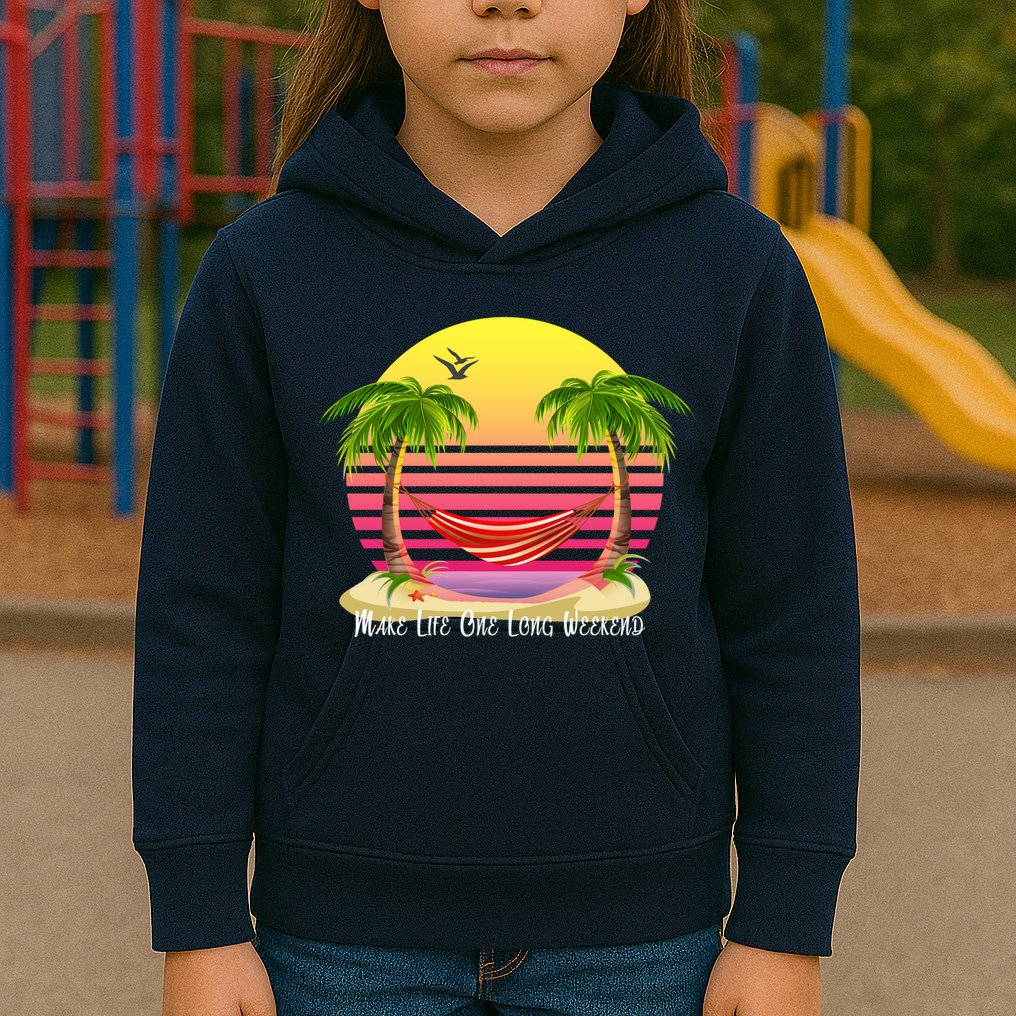 Make Life One Long Weekend Kids Hoodie
