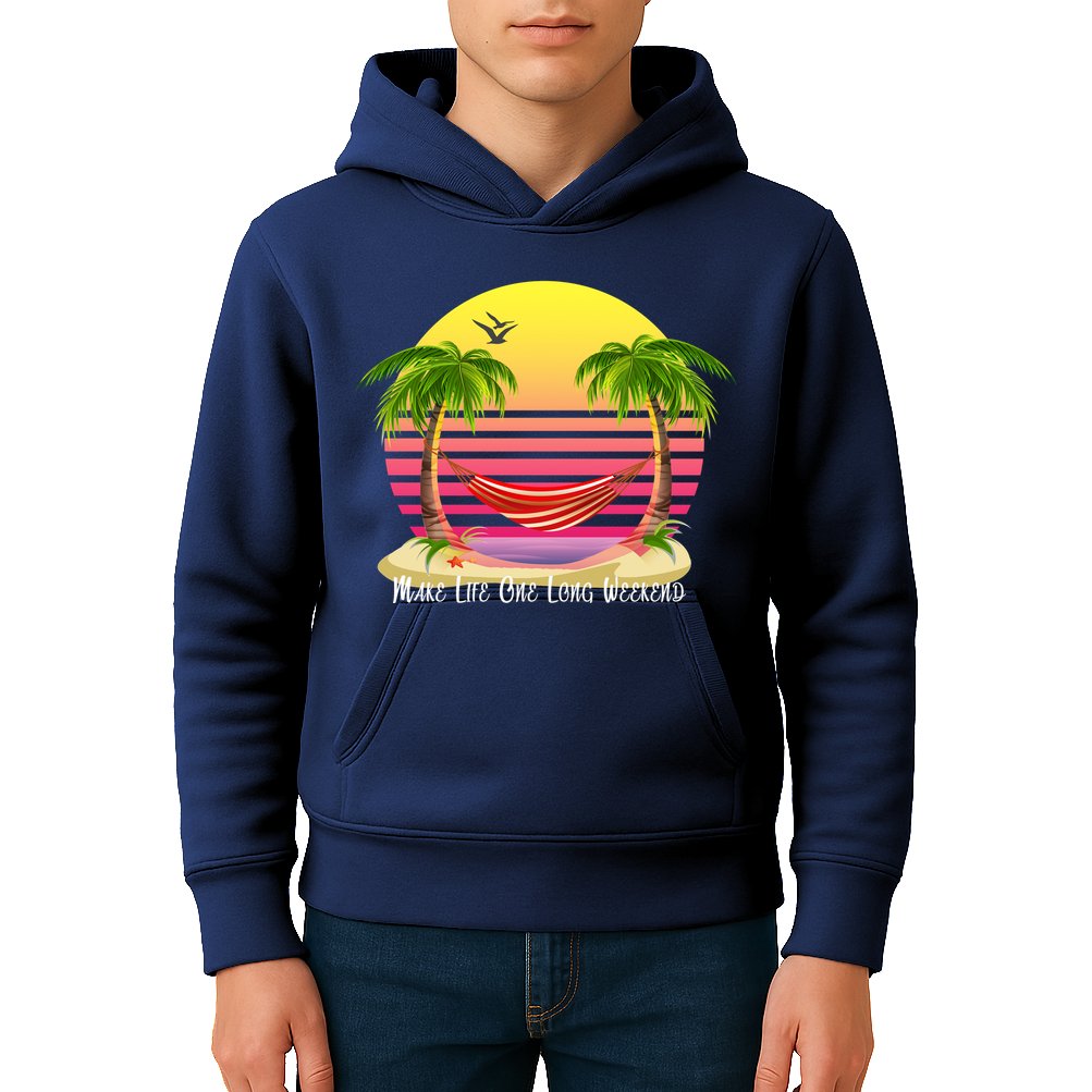 Make Life One Long Weekend Kids Hoodie
