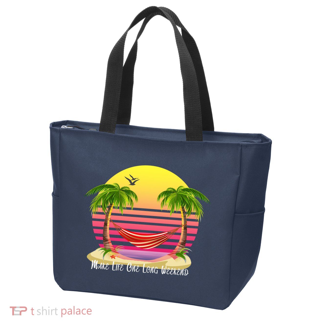 Make Life One Long Weekend Zip Tote Bag