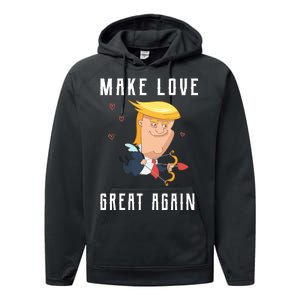 Make Love Great Again Performance Fleece Hoodie