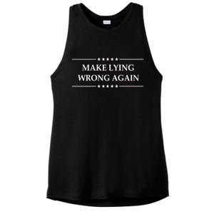 Make Lying Wrong Again Anti Trump Ladies PosiCharge Tri-Blend Wicking Tank