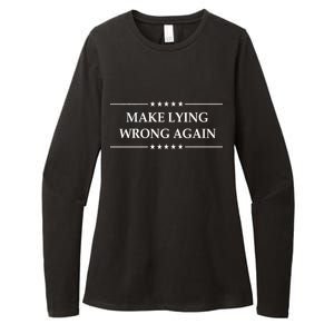 Make Lying Wrong Again Anti Trump Womens CVC Long Sleeve Shirt