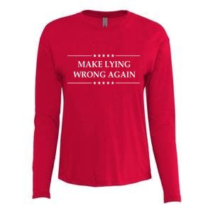 Make Lying Wrong Again Anti Trump Womens Cotton Relaxed Long Sleeve T-Shirt