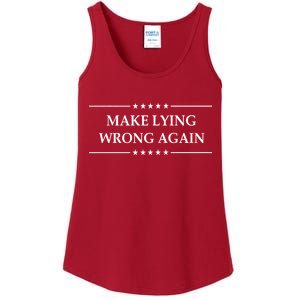 Make Lying Wrong Again Anti Trump Ladies Essential Tank