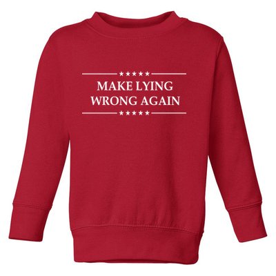 Make Lying Wrong Again Anti Trump Toddler Sweatshirt