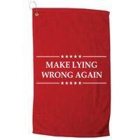 Make Lying Wrong Again Anti Trump Golf Towel