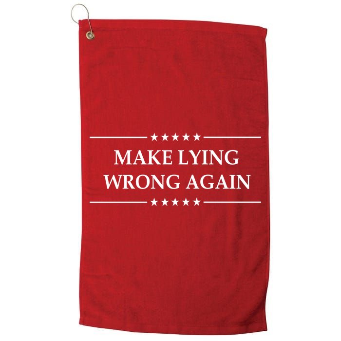 Make Lying Wrong Again Anti Trump Golf Towel