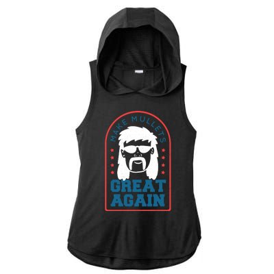 Make Mullets Great Again Ladies PosiCharge Tri-Blend Wicking Draft Hoodie Tank