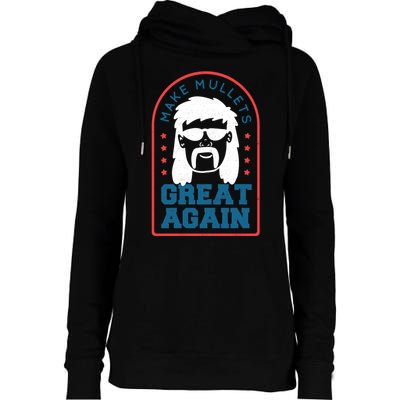 Make Mullets Great Again Womens Funnel Neck Pullover Hood