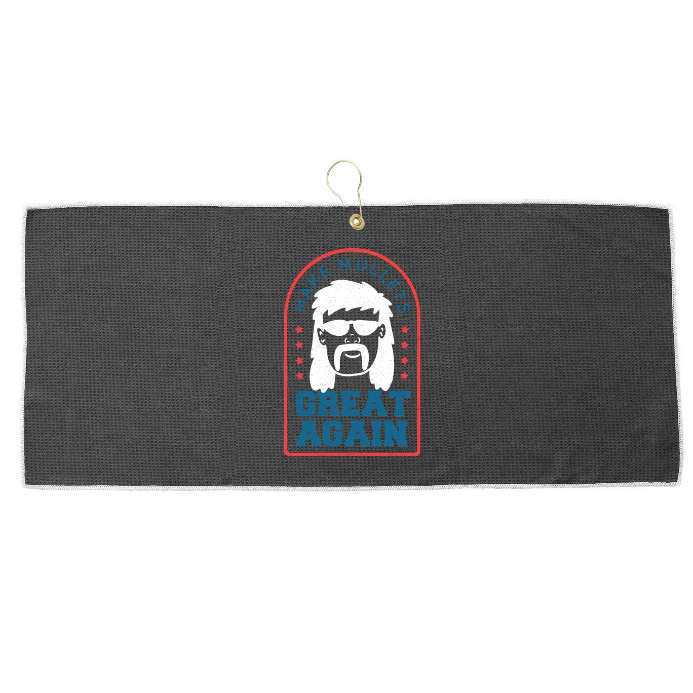 Make Mullets Great Again Large Microfiber Waffle Golf Towel