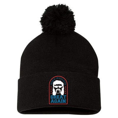 Make Mullets Great Again Pom Pom 12in Knit Beanie