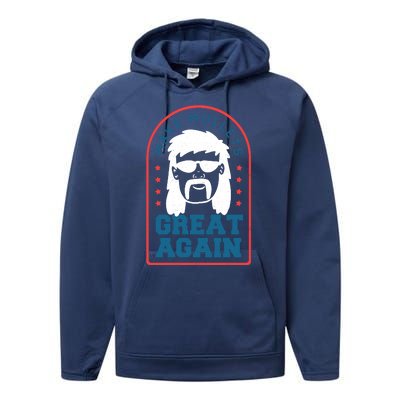 Make Mullets Great Again Performance Fleece Hoodie