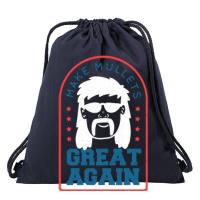 Make Mullets Great Again Drawstring Bag