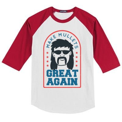 Make Mullets Great Again Kids Colorblock Raglan Jersey