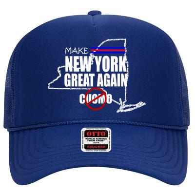 Make New York Great Again No More Cuomo High Crown Mesh Back Trucker Hat