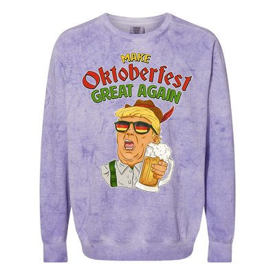 Make Oktoberfest Great Again Colorblast Crewneck Sweatshirt