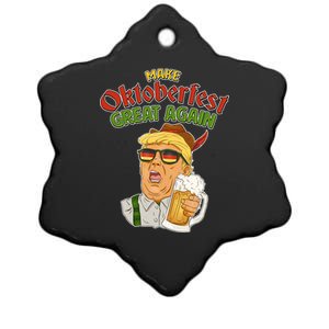 Make Oktoberfest Great Again Ceramic Star Ornament