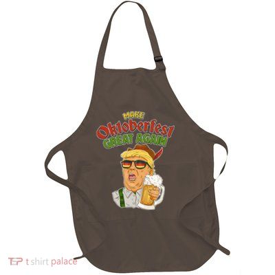 Make Oktoberfest Great Again Full-Length Apron With Pockets