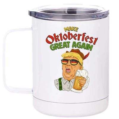 Make Oktoberfest Great Again 12 oz Stainless Steel Tumbler Cup