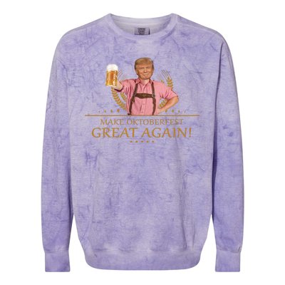 Make Oktoberfest Great Again Donald Trump Colorblast Crewneck Sweatshirt