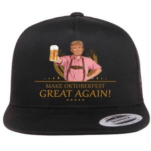 Make Oktoberfest Great Again Donald Trump Flat Bill Trucker Hat