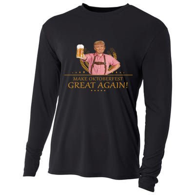 Make Oktoberfest Great Again Donald Trump Cooling Performance Long Sleeve Crew